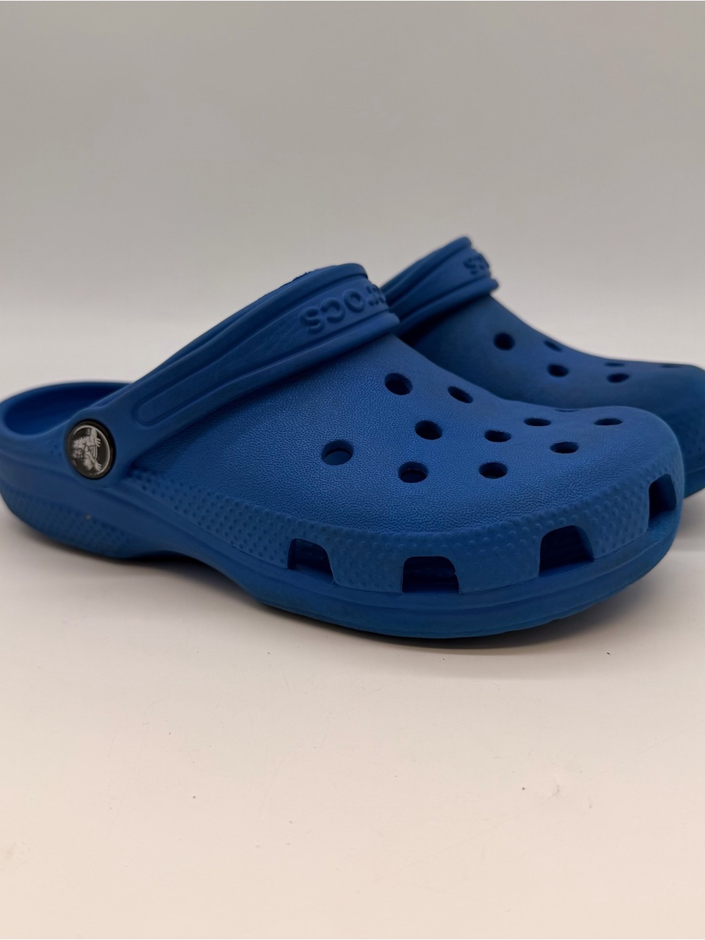Crocs Classic Kids Blue Clogs Slip On Sandals Shoes Size C13 Lightweight